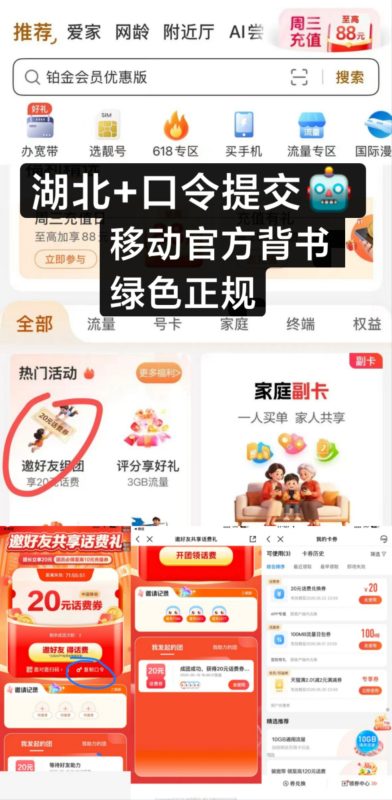 湖北移动20话费-云梦阁