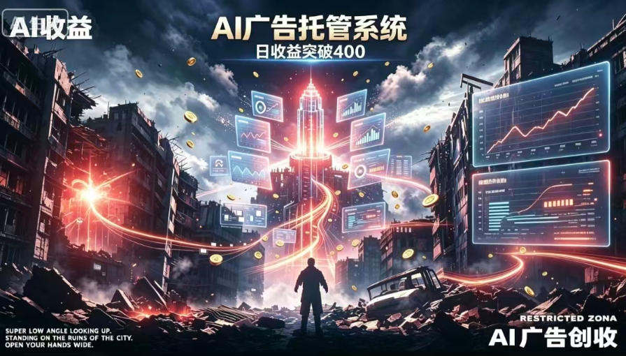 AI智能广告，全自动化运行，单日可达400+，小白新手0基础上手【揭秘】-云梦阁